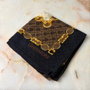 Gherardini Black and Brown Handkerchief